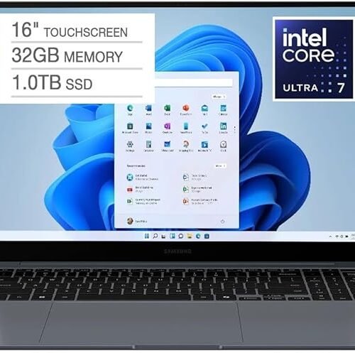 SAMSUNG Galaxy Book4 Pro 16” Touchscreen Laptop – Intel Core Ultra 7-155H Processor – 32GB Memory & 1TB SSD